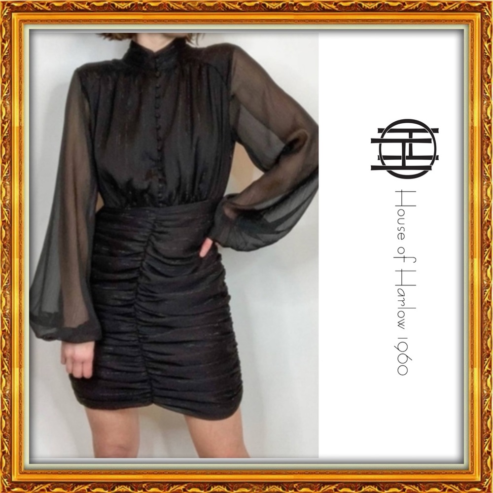NWT | House Of Harlow 1960 Black Metallic Mini Dress!!